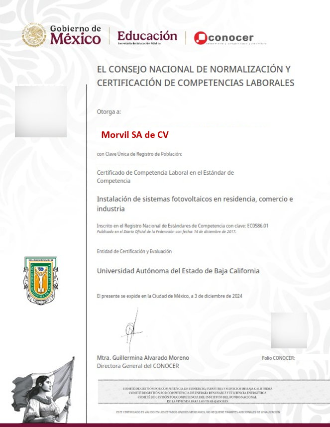 Certificado Conocer