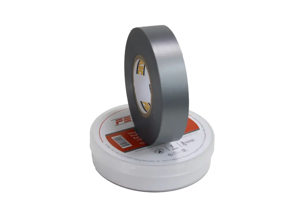 Cinta Aislante Eléctrica de Vinil Color Gris
