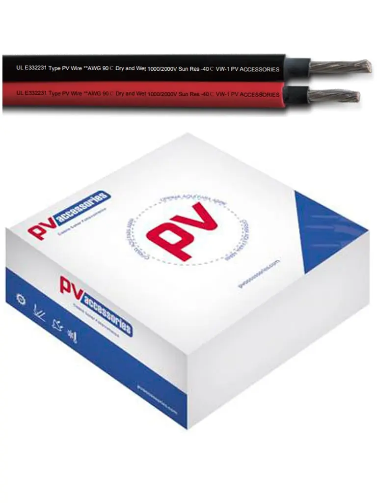 Cable Fotovoltaico 100 mts 8AWG Negro 2000V (caja)
