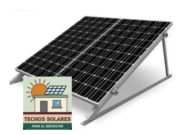 Paquete de estructura de aluminio para 2 paneles (Techos Bienestar)