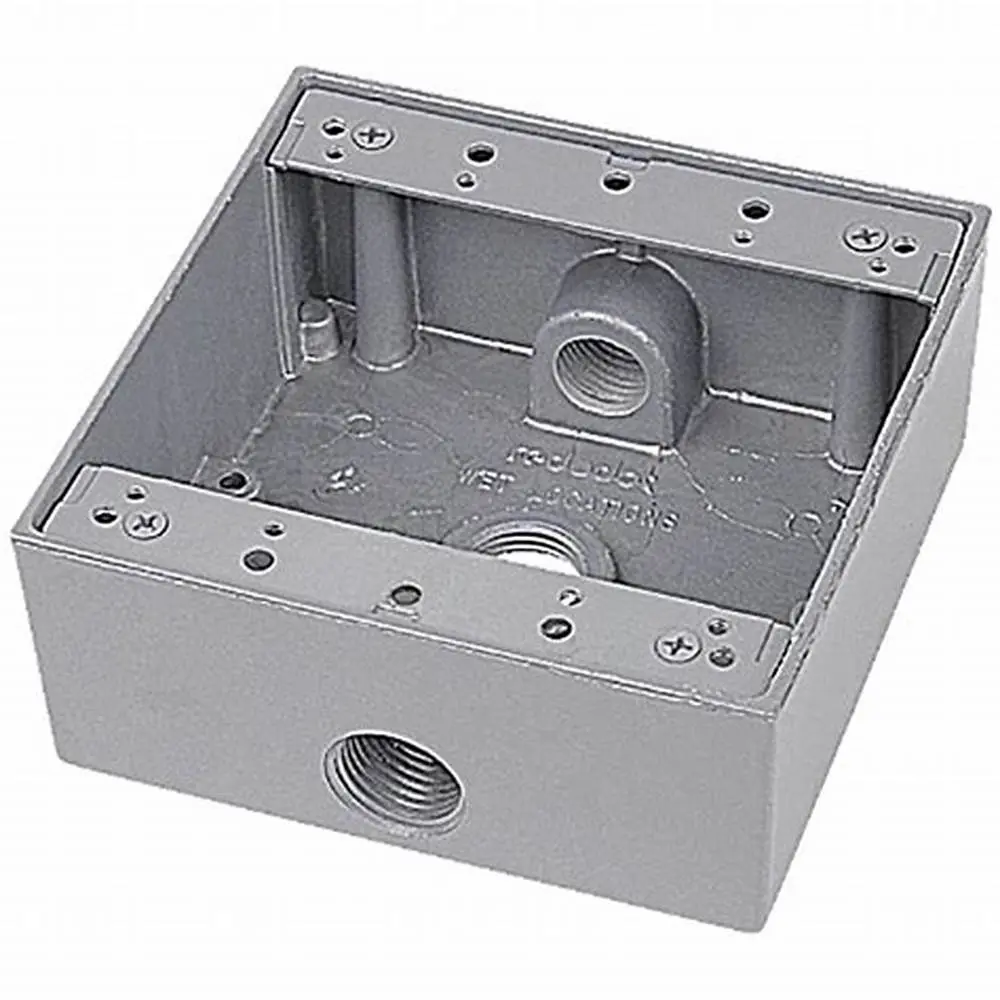Caja 4x4 de 3 KO de 1/2" Gris WP