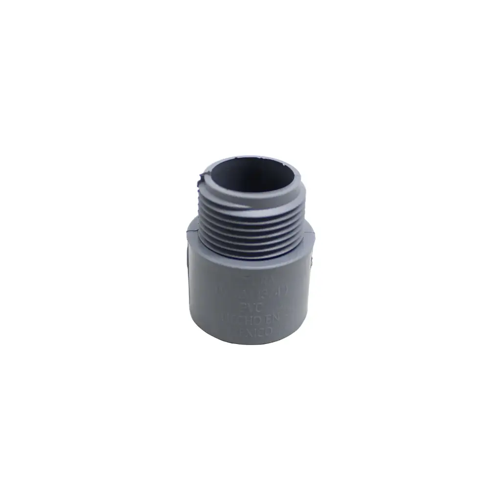 Conector PVC Gris de 1/2"