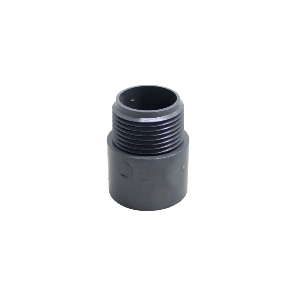 Conector de PVC gris de 1"