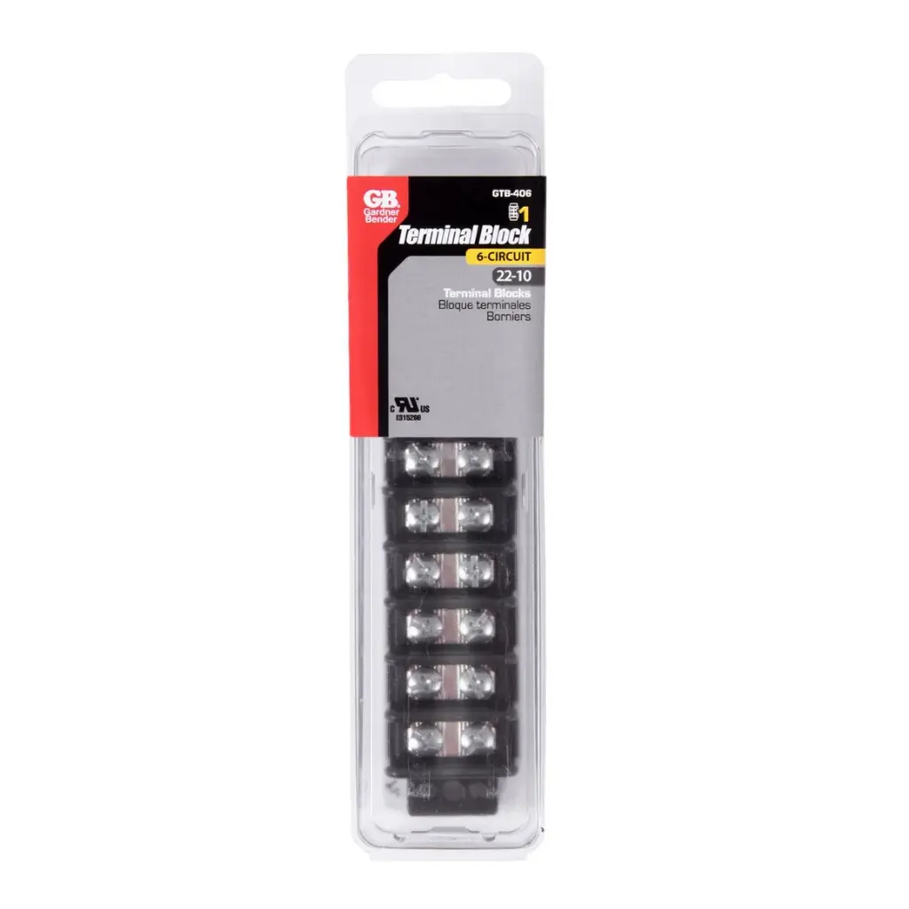 Block Terminales Para Cable 6 Polos 600V (Barra Aislada)