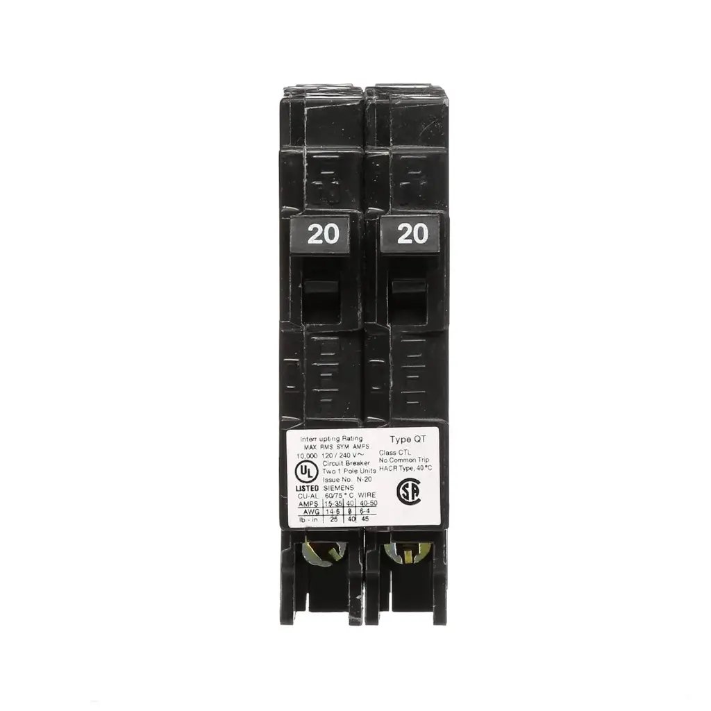 Interruptor Termomagnético 1x20A 120/240V (Gemelo)