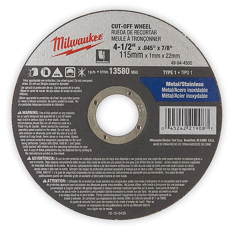 Disco de Corte para Metal de 4 1/2 T-1