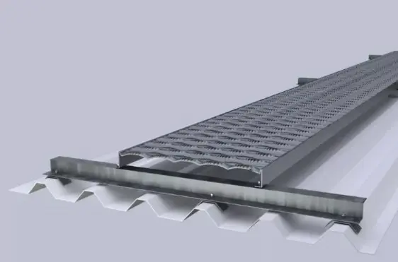 Paso de Gato Rejilla de 9" ancho efectivo x 3.05 Mt de Largo - para KR18 - Galvanizado Calibre 18