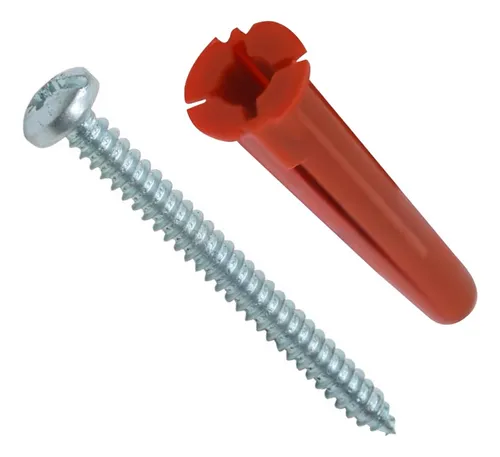 [170978] Taquete de Plastico 10 x 1 Kit con Tornillo Caja