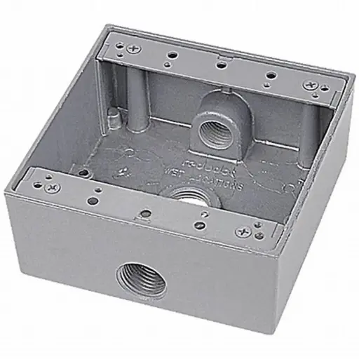 [171002] Caja 4x4 de 3 KO de 1/2" Gris WP