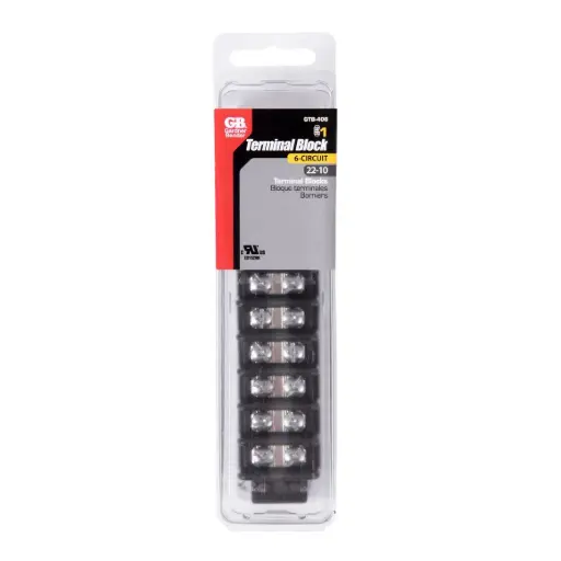 [171093] Block Terminales Para Cable 6 Polos 600V (Barra Aislada)
