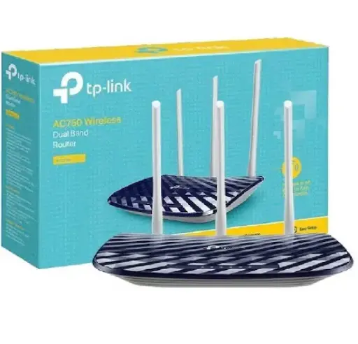 [171331] Router TP-Link Fast Ethernet de Banda Dual Archer C20 AC750, Inalambrico, 433 Mbit/s, 5x RJ-45, 2.4/5Hz con 3 antenas externas