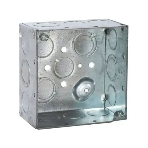 [170125] Caja Metálica 4 x 4 KO de 3/4" Profunda de 2-1/8" Cuadrada