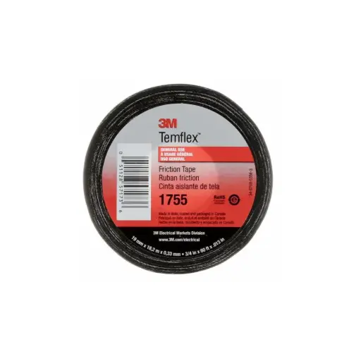 [170649] Cinta Aislante de Tela 19mm x 18.2m Color Negro